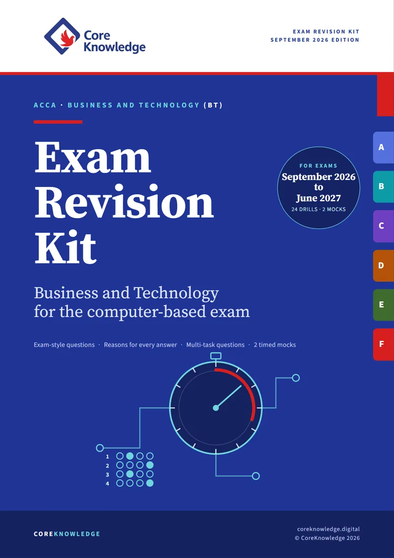 ACCA BT Revision Kit Book, September 2026 Edition, front cover