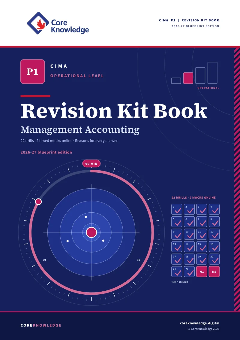 CIMA P1 Revision Kit Book, cover preview