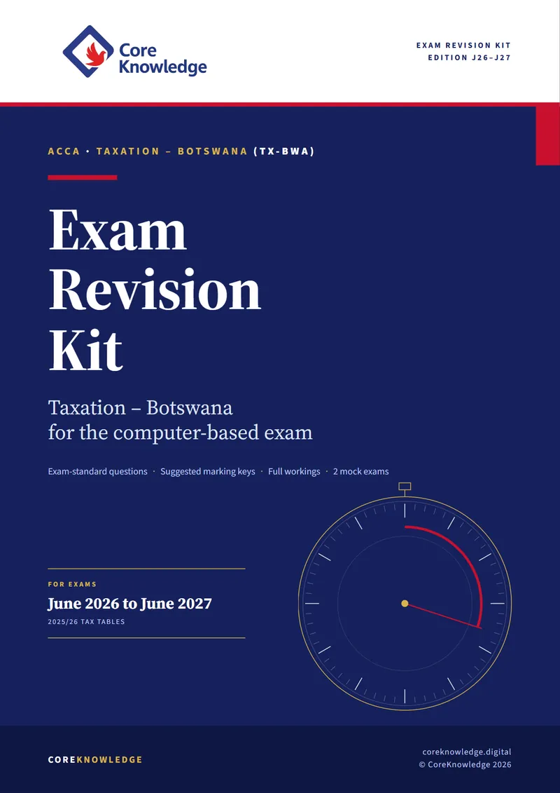 ACCA TX-BWA Exam Revision Kit J26–J27: front cover